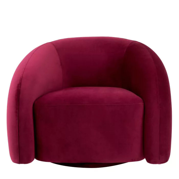 Fotoliu Rotativ Novelle Savona Bordeaux Red Velvet 116812, Eichholtz