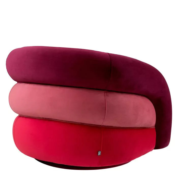 Fotoliu Rotativ Novelle Savona Bordeaux Red Velvet 116812, Eichholtz