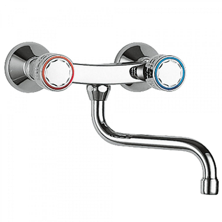 Baterie Lavoar Cu Montaj pe Perete Crom Dual Control Kitchen Taps Tres 123310