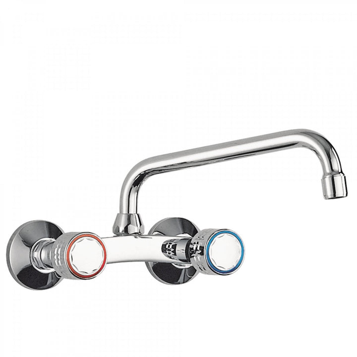 Baterie Lavoar Cu Montaj Pe Perete Pipă Lungă Crom Dual Control Kitchen Taps Tres 123315