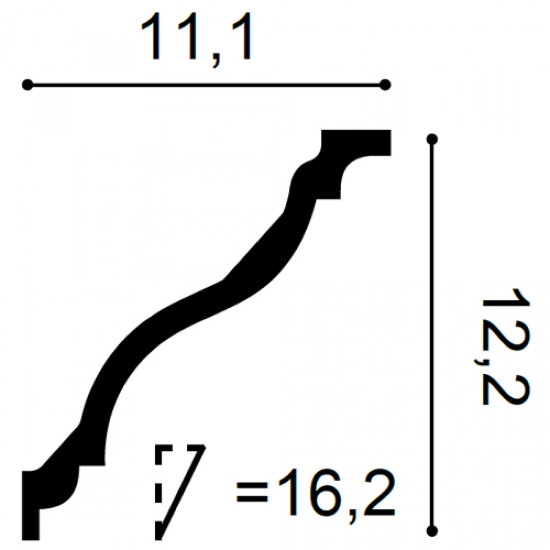 Cornișă Albă Duropolimer C333, Orac