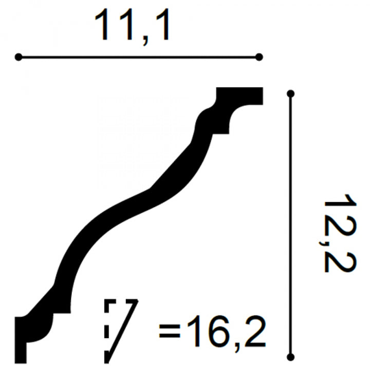 Cornișă Albă Duropolimer C333, Orac