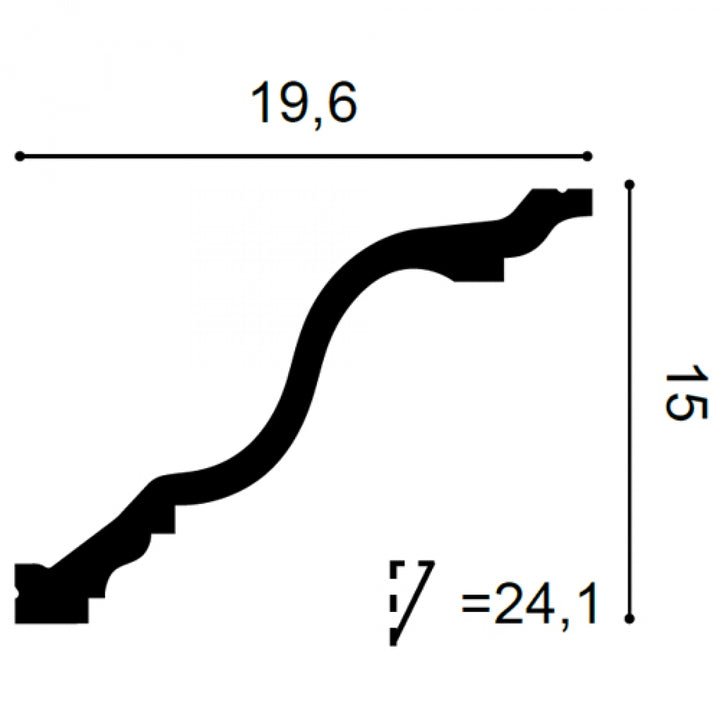 Cornișă Flex Albă Duropolimer C334F, Orac