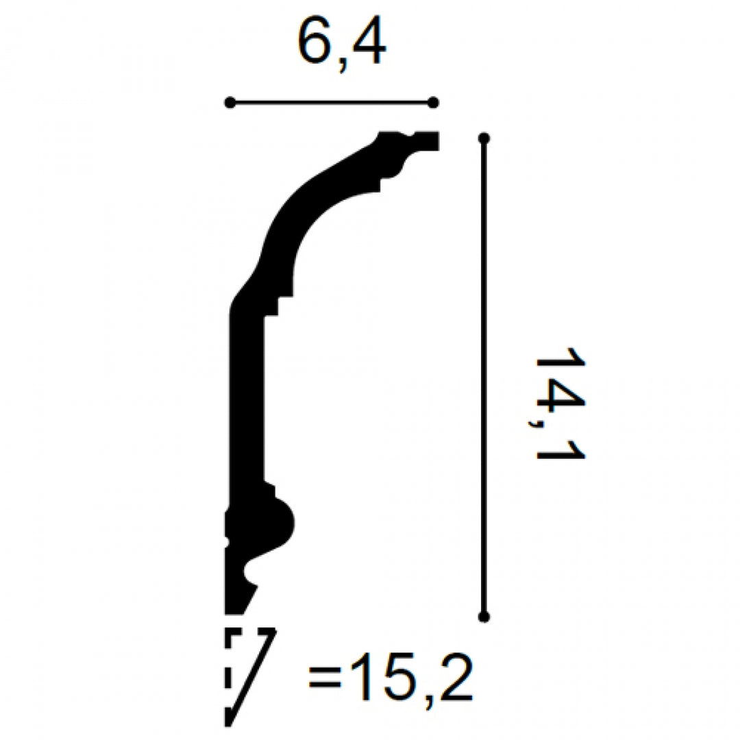Cornișă Flex Albă Duropolimer C339F, Orac