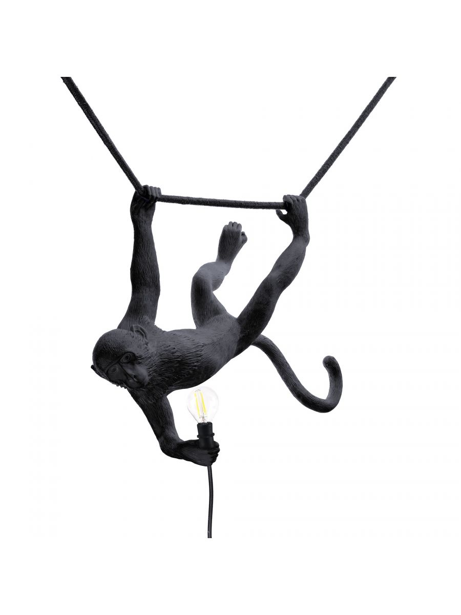 Veioză Monkey Swing Neagră 14916, Seletti