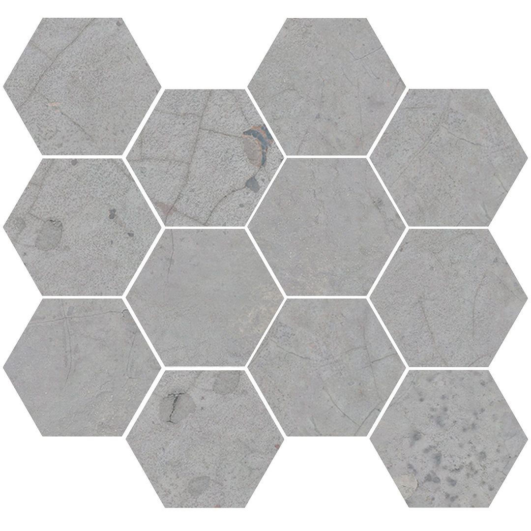 Mozaic Hexagonal Cracked Grey Natural 28 x 30 cm G-2143 Aparici