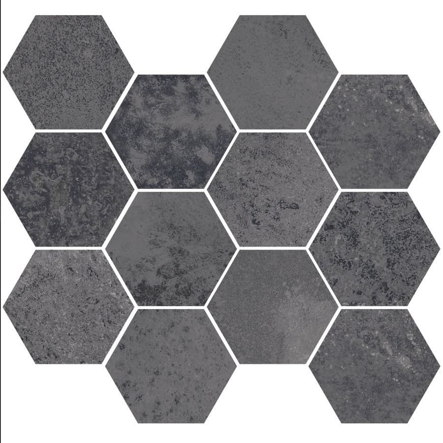 Mozaic Hexagonal Corten Iron Natural 28 x 30 cm G-2143 Aparici