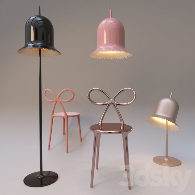 Scaun Ribbon Metal Finish Pink Gold, Qeeboo