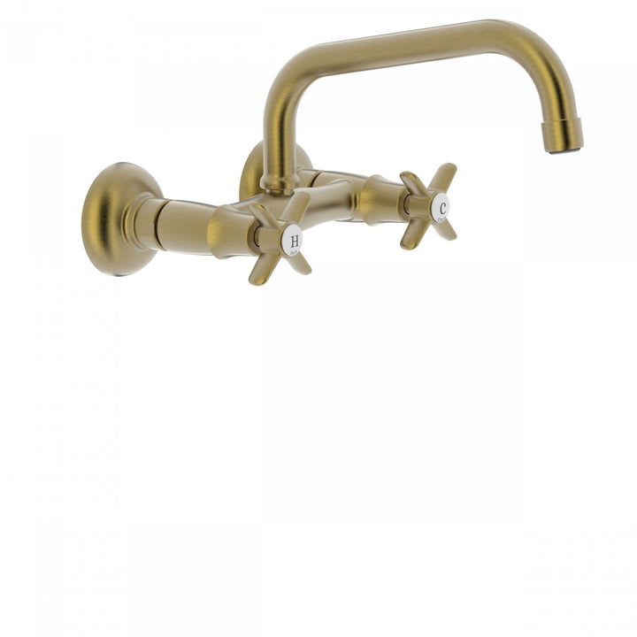 Baterie Lavoar Cu Montaj Pe Perete Alamă Finisaj Mat Dual Control Kitchen Taps Tres 24221501LM