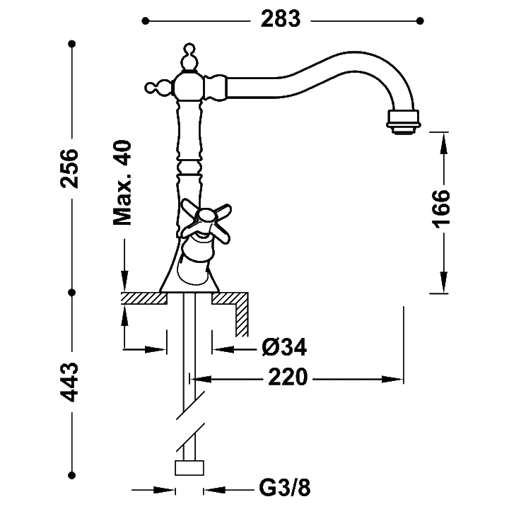 Baterie Alamă Finisaj Mat Dual Control Kitchen Taps 24234201LM