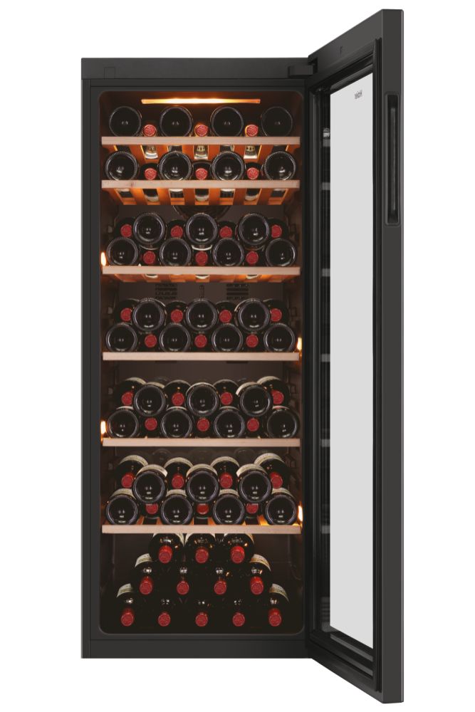 Răcitor de vinuri, 84 sticle, Ușă reversibilă, Clasa G, H127cm, HWS84GA, Haier