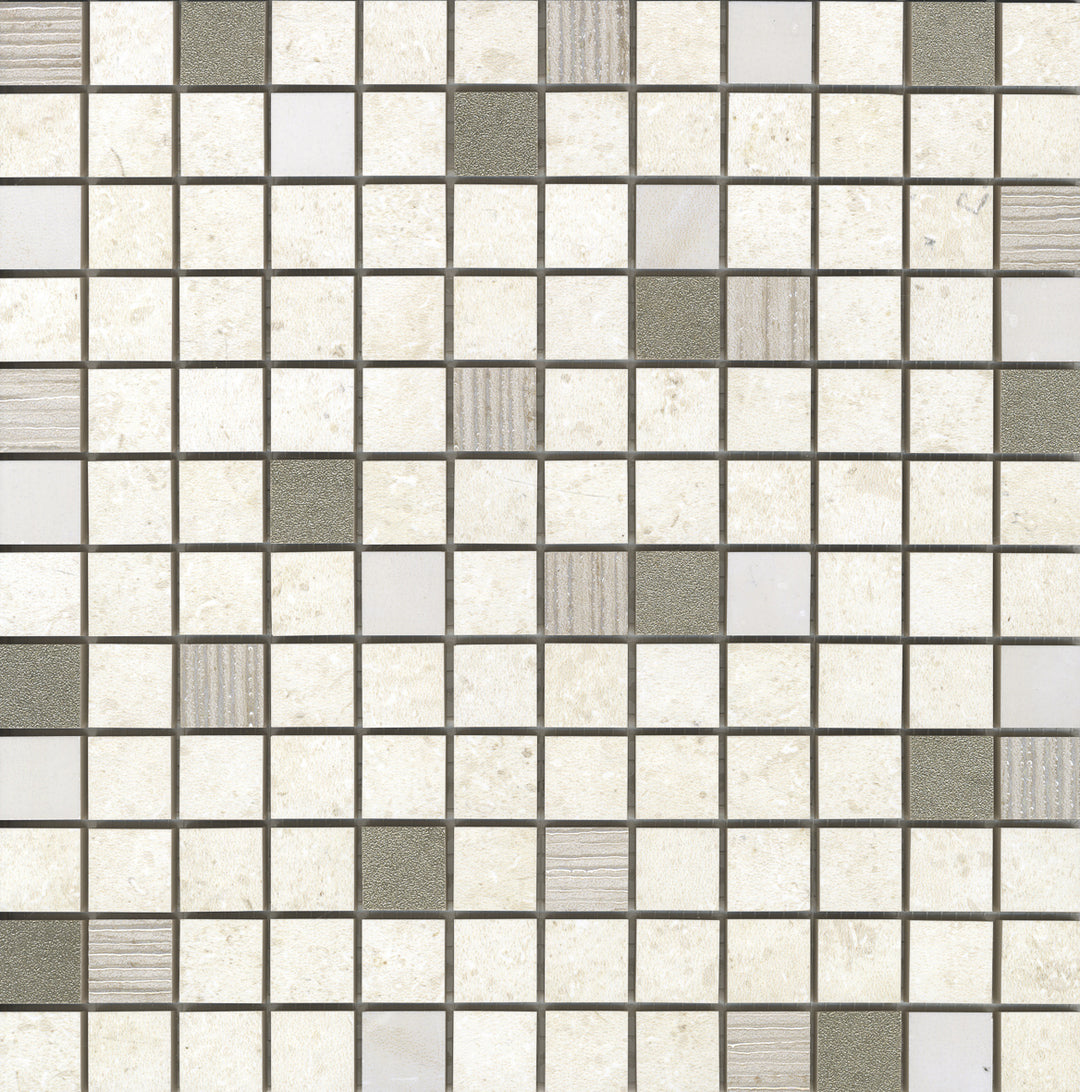 Mozaic 2.5 x 2.5 Gravite Ivory Grey 30 x 30 cm G-3828 Aparici