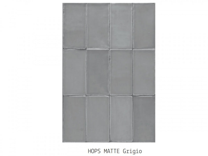 Gresie Hops Matte Grigio 7.5x15x1 cm 4100367 41zero42