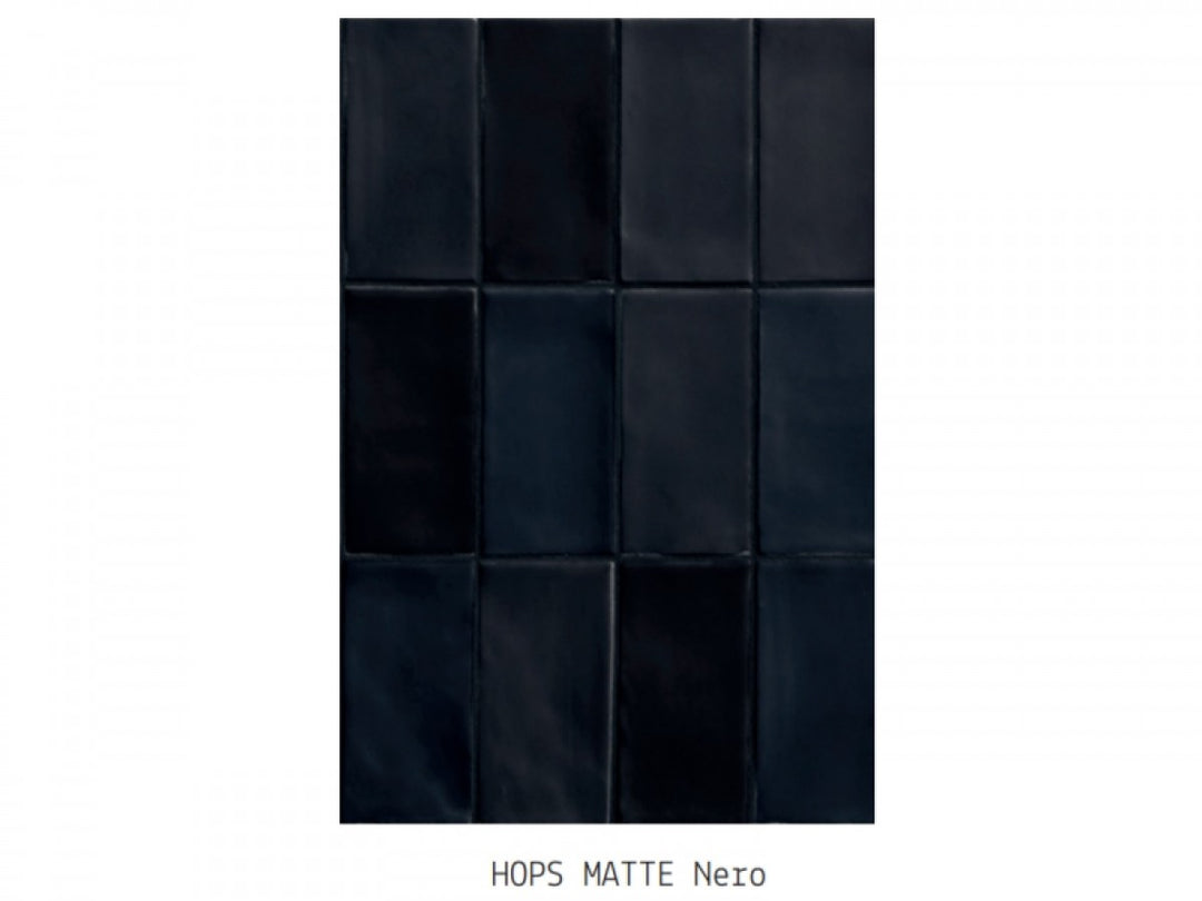 Gresie Hops Matte Nero 7.5x15x1 cm 4100368 41zero42