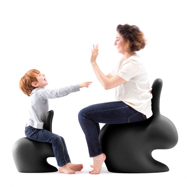 Scaun Rabbit Chair Black, Qeeboo