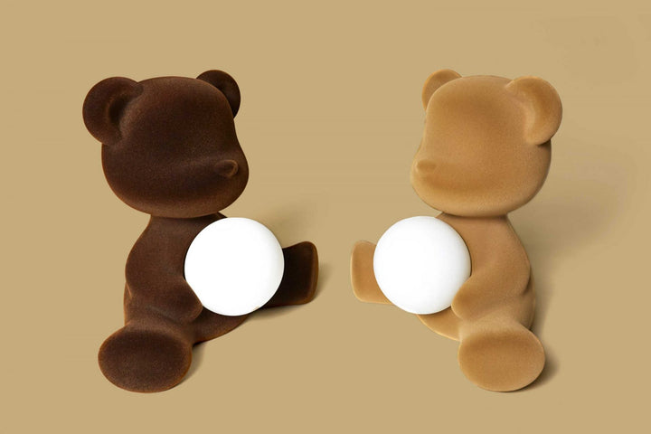 Lampă reîncărcabilă Velvet Teddy Girl Dark Brown, Qeeboo