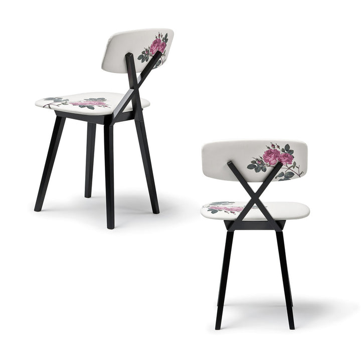 Set 2 scaune X Chair with Flower Cushion, Qeeboo