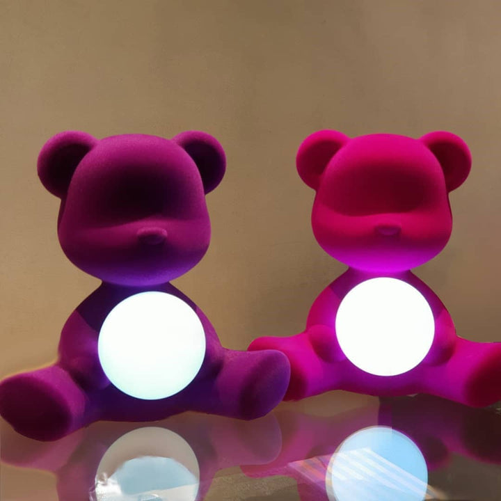 Lampă reîncărcabilă Velvet Teddy Girl Violet, Qeeboo