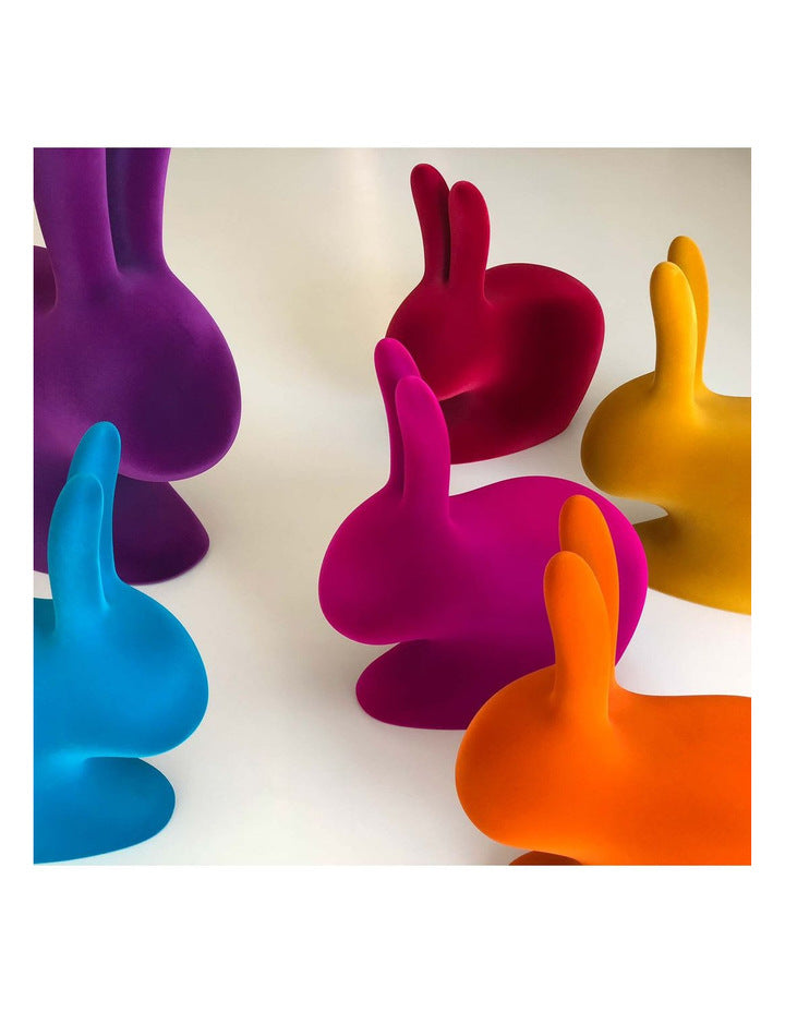 Scaun Rabbit Chair Velvet Finish Turquoise, Qeeboo