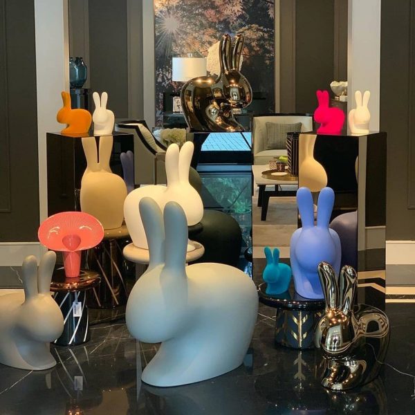 Scaun Rabbit Chair Baby Light Blue, Qeeboo