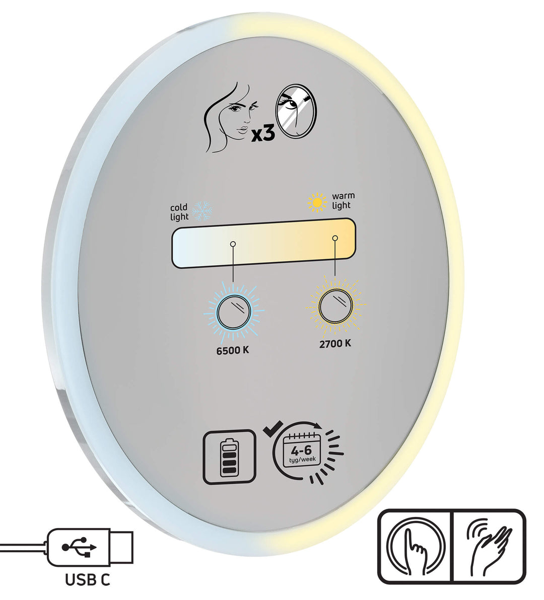 Oglindă Magnetică Cu Led ADR_0821 Deante