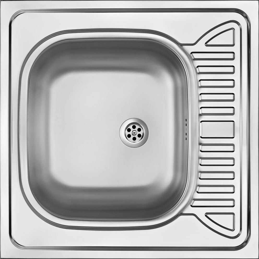 Tango Chiuvetă de bucătărie cu un compartiment cu scurgere scurtă decor ZE6_3140 Deante