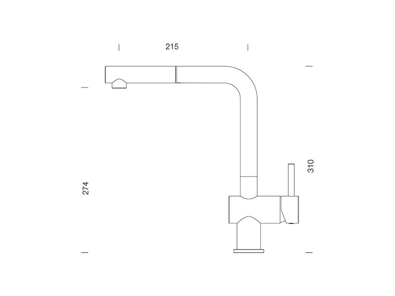 Set Chiuveta Element D-100S 780 x 500mm si Baterie Epos cu Dus Extractibil Cristalite Croma, Schock