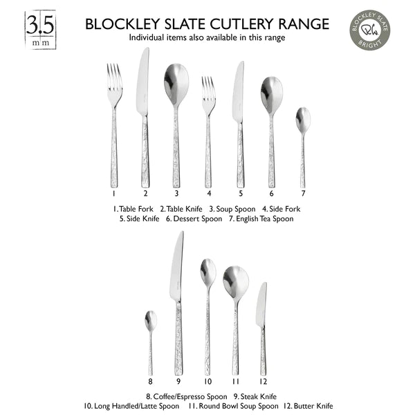 Set 84 Tacâmuri Blockley Slate Bright, Robert Welch