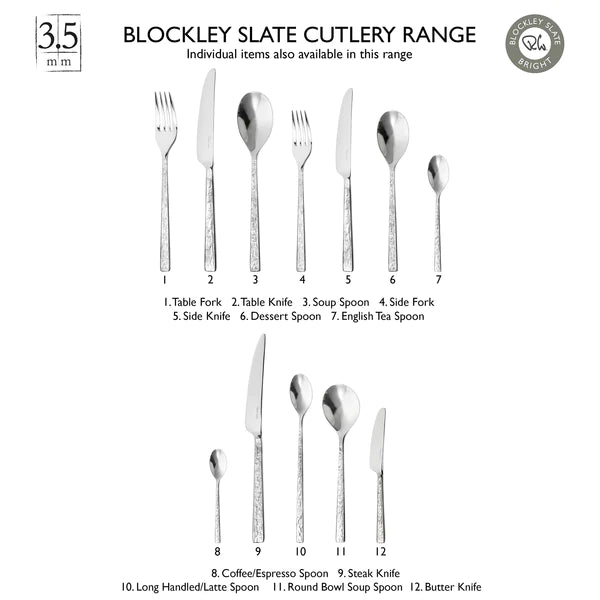 Set 24 Tacâmuri Blockley Slate Bright, Robert Welch