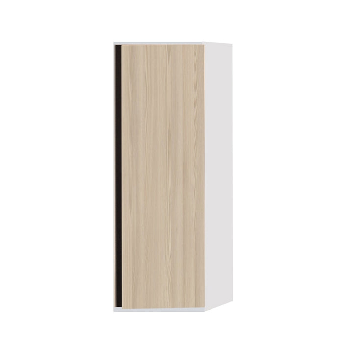 Dulap înalt suspendat alb 1 ușă lemn natur 45x130cm Pandora, Kolpasan