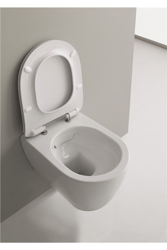 Vas WC suspendat cu capac 50.5x36cm 5520 CL Moon, Scarabeo