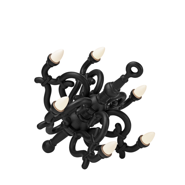 Candelabru Fallen M Black, Qeeboo