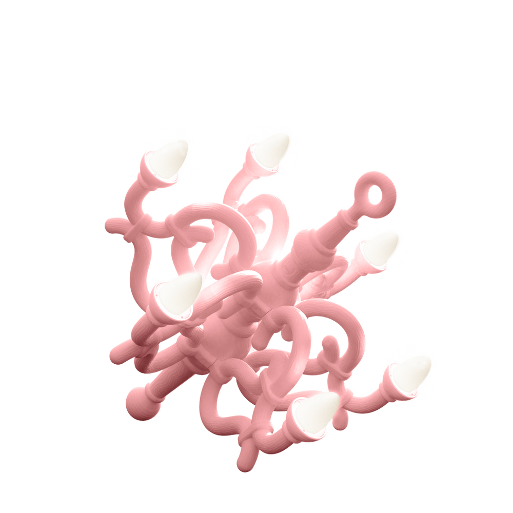 Candelabru Fallen M Powder Pink, Qeeboo