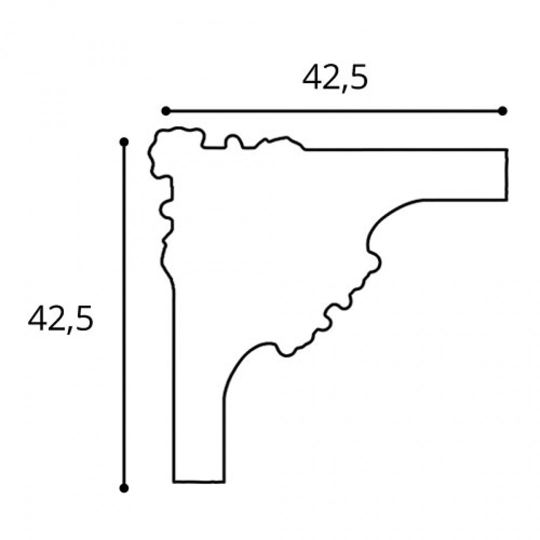 Colțar Ancadrament Alb Duropolimer P3020A, Orac