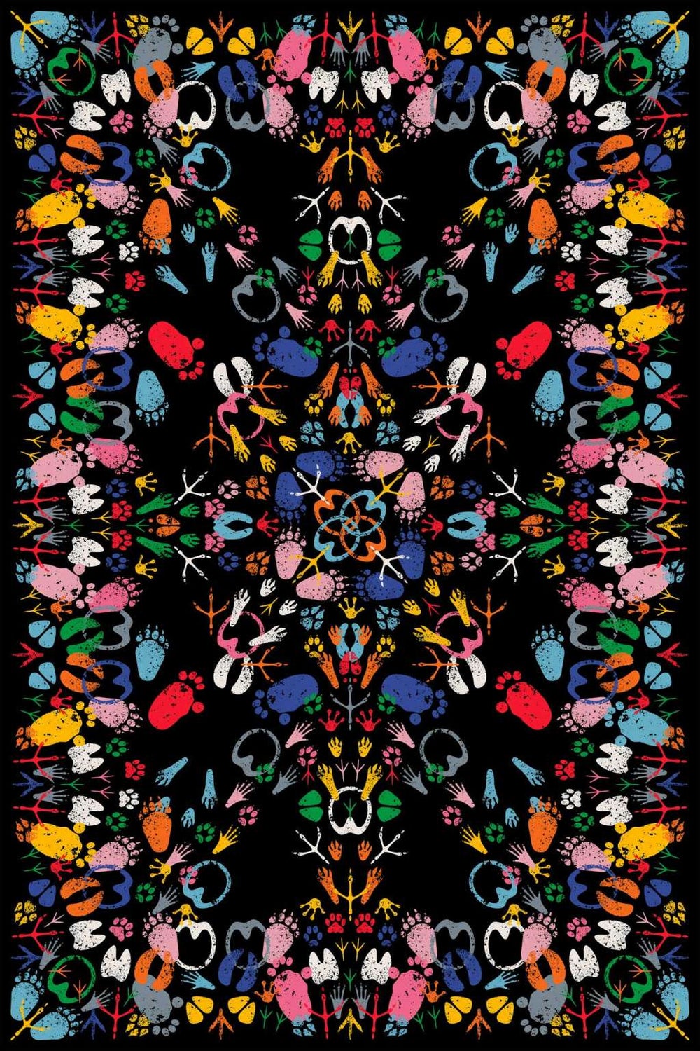 Covor Let's Dance Animal Traces Dark, Qeeboo
