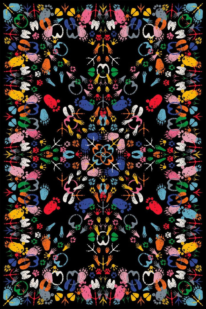 Covor Let's Dance Animal Traces Dark, Qeeboo
