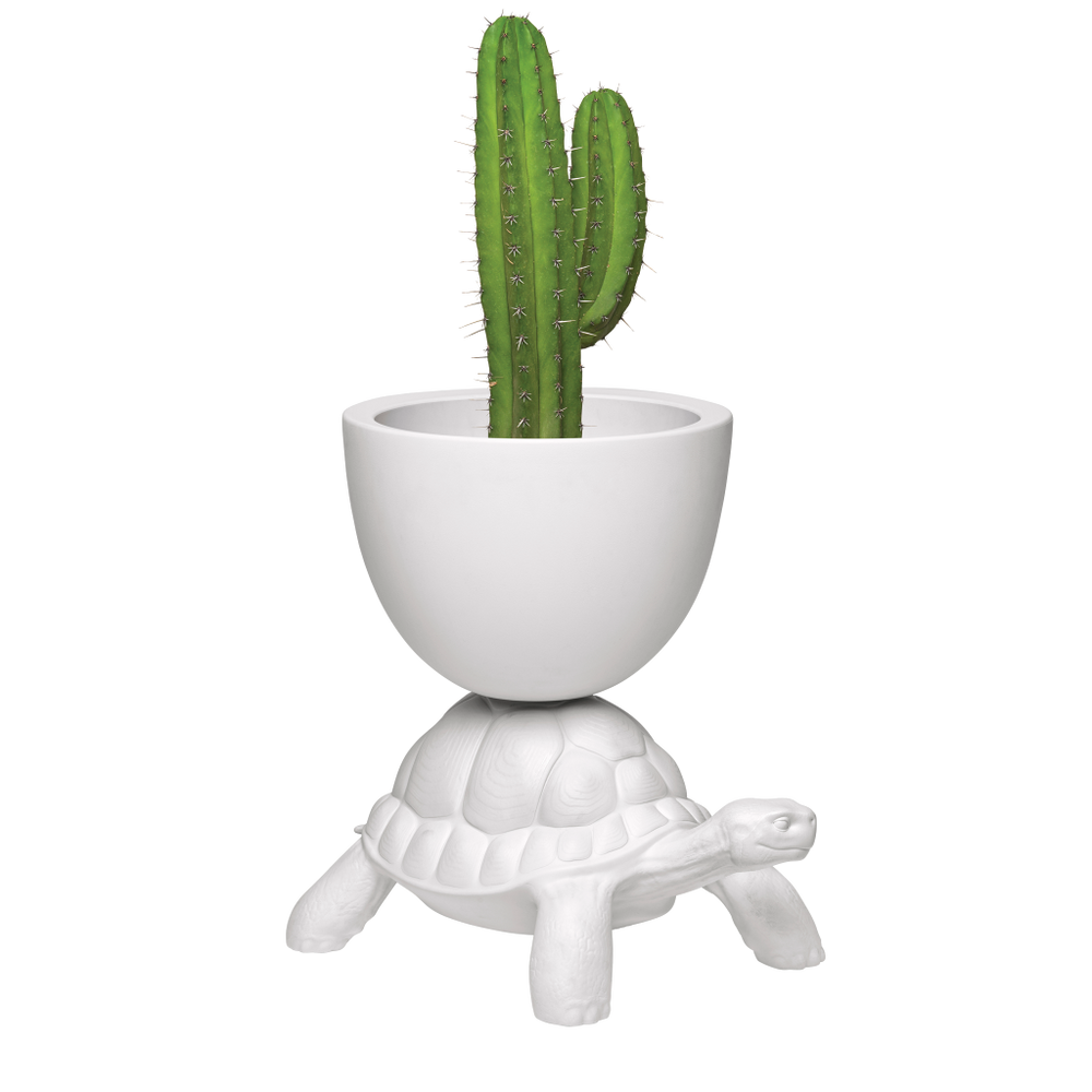 Ghiveci multifuncțional Turtle Carry White, Qeeboo