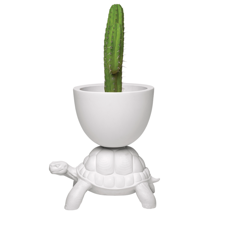 Ghiveci multifuncțional Turtle Carry White, Qeeboo