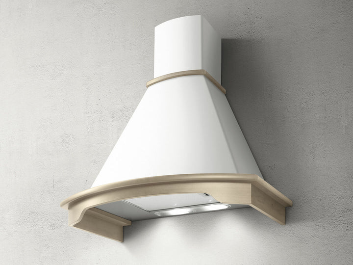Hotă Albă Coraline Montaj Pe Perete 90cm WH/A/90 T.Grezzo, Elica