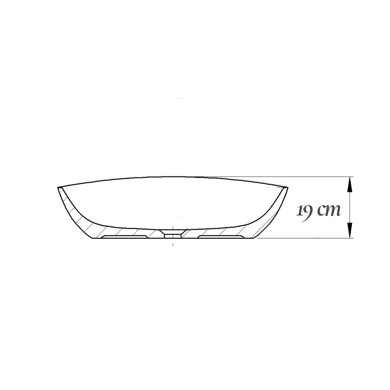 Lavoar artistic pe blat 47x47cm Tear, Fluminia