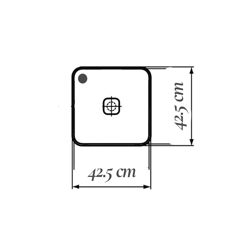 Lavoar pătrat pe blat 42.5x42.5cm Dionis, Fluminia