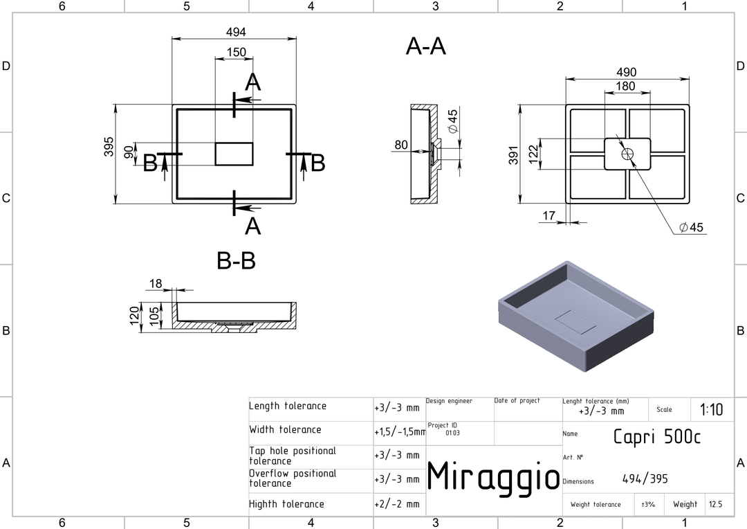 Lavoar pe blat Capri, Miraggio