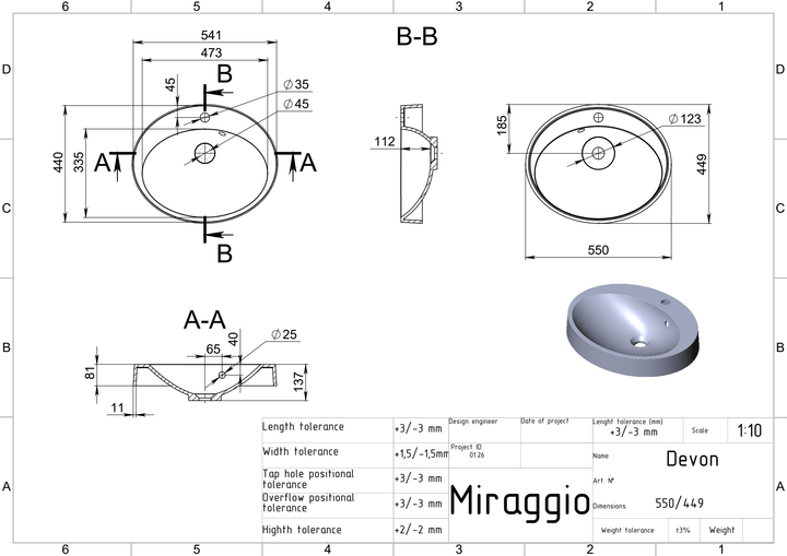 Lavoar pe blat Devon, Miraggio