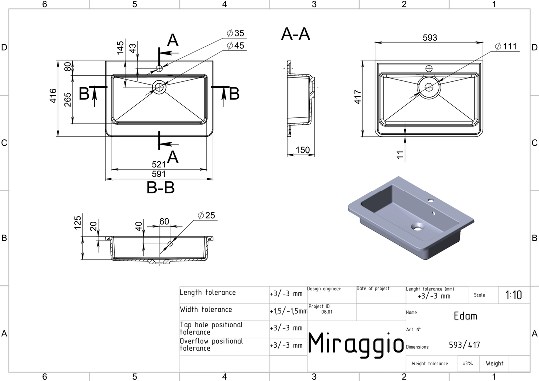 Lavoar pe blat Edam, Miraggio