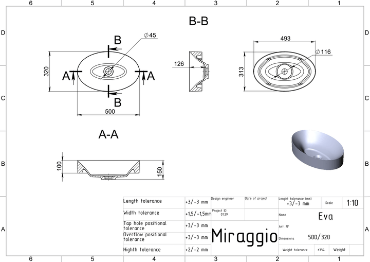 Lavoar pe blat Evora, Miraggio