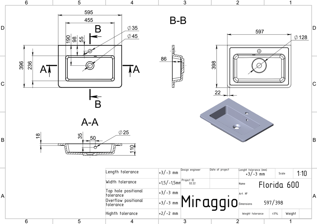 Lavoar pe blat Florida 600, Miraggio