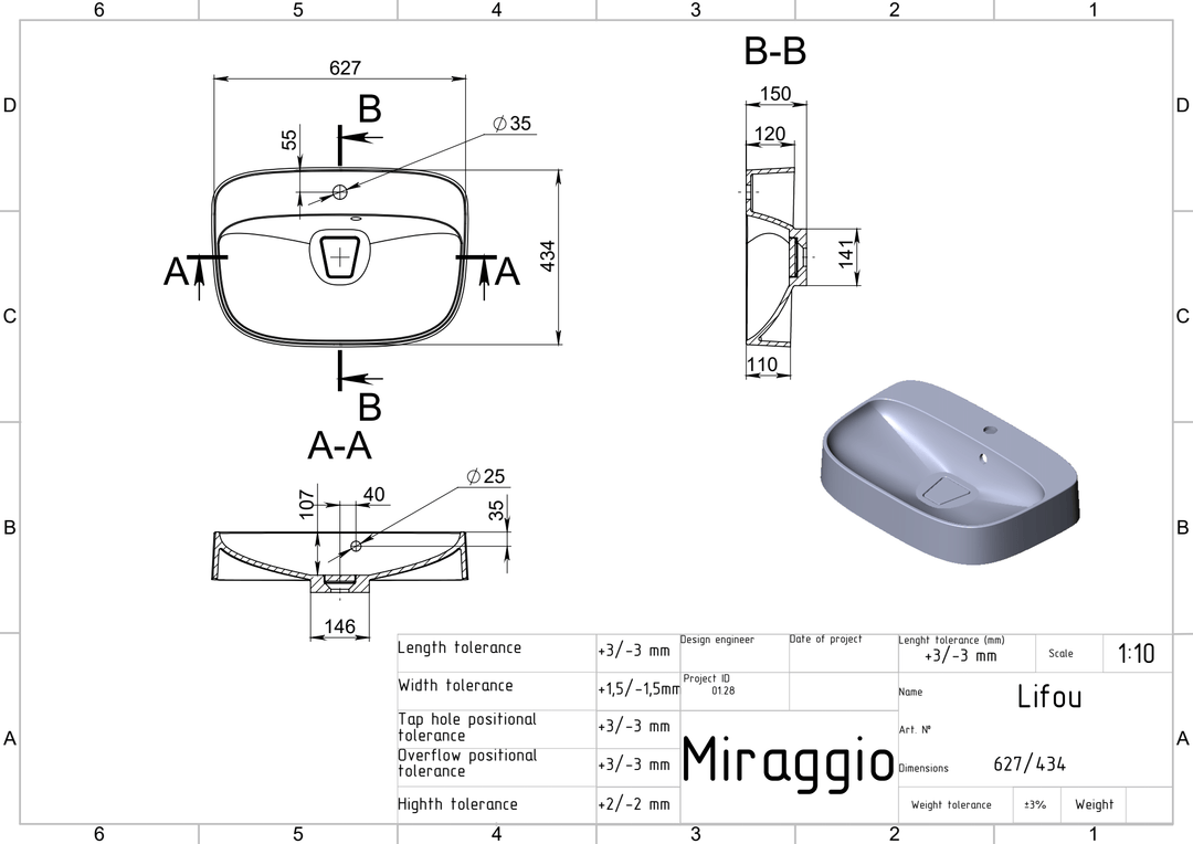 Lavoar pe blat Lifou, Miraggio