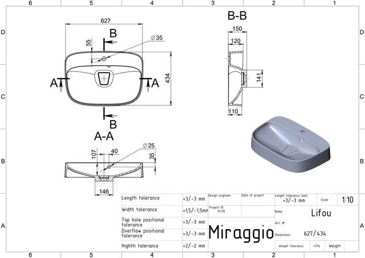 Lavoar pe blat Lifou, Miraggio