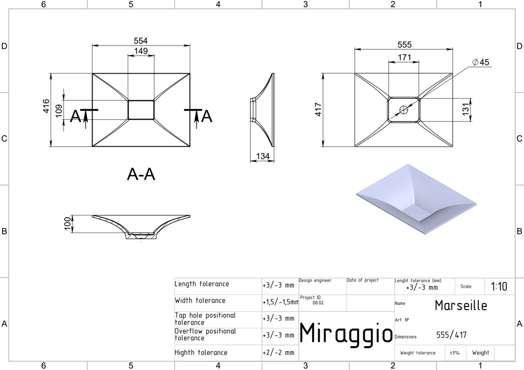 Lavoar pe blat Marseille, Miraggio