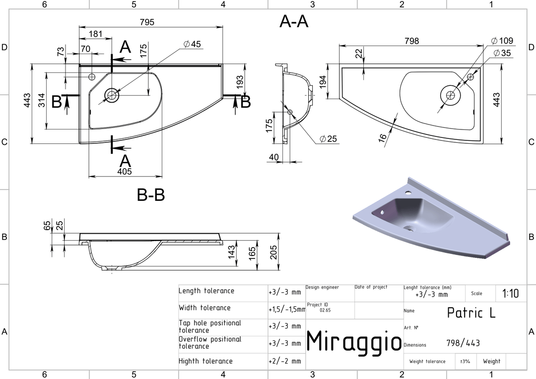 Lavoar pe blat Patric L, Miraggio